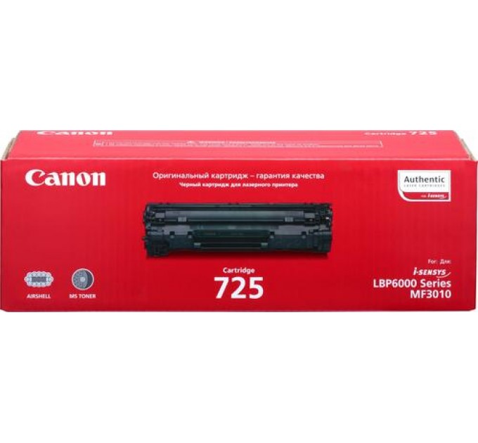 Картридж лазерный ор. Canon [725] для Canon MF3010/LBP6000/6010/6020/6030 [ 1 600 стр. ]