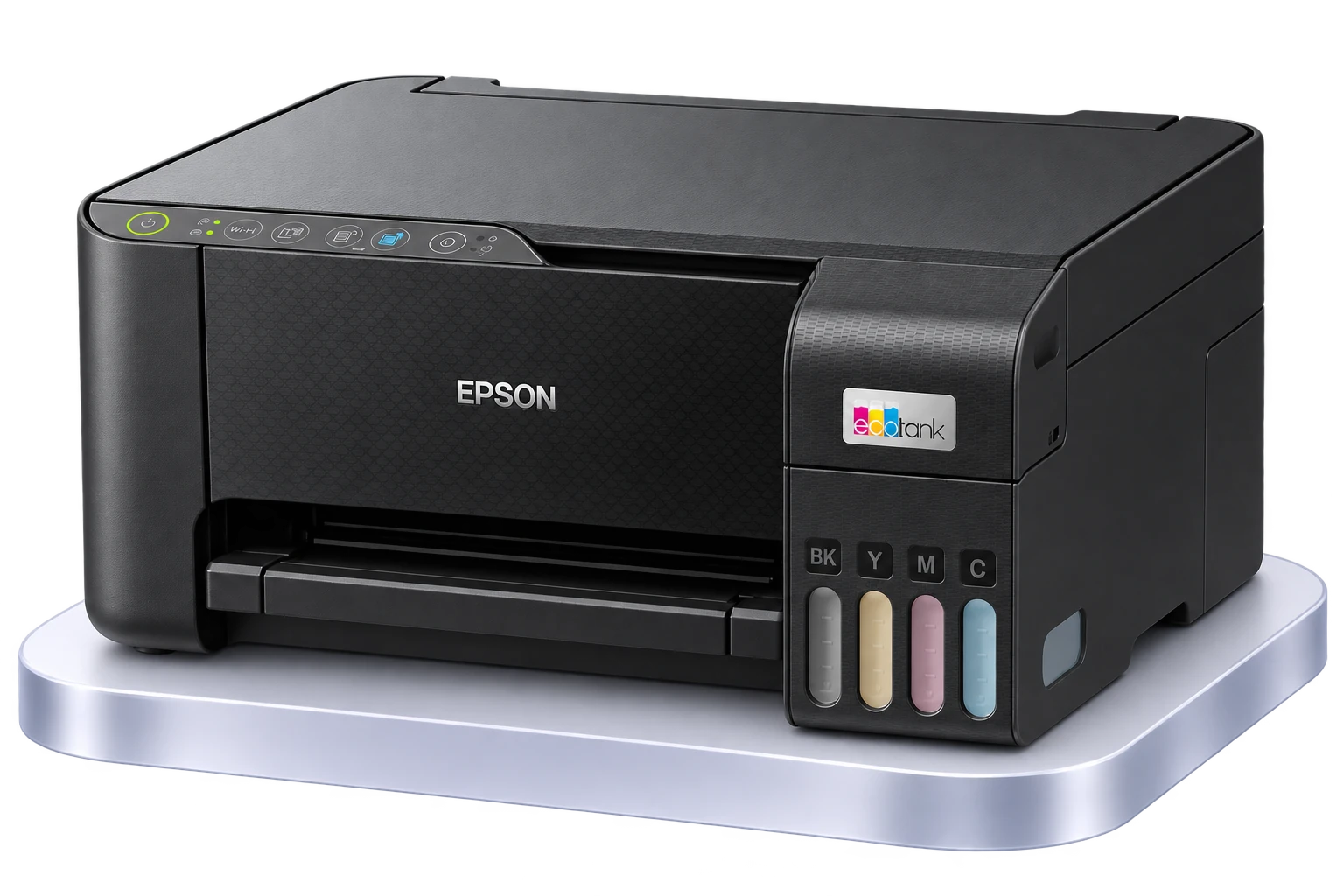 Epson L3250 на серебристом студийном пьедестале